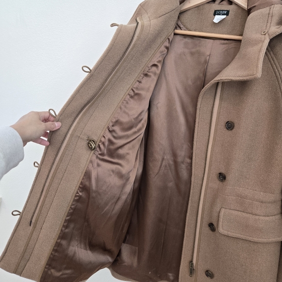J. Crew Wool Parka Camel Coat size 2 - Picture 6 of 15